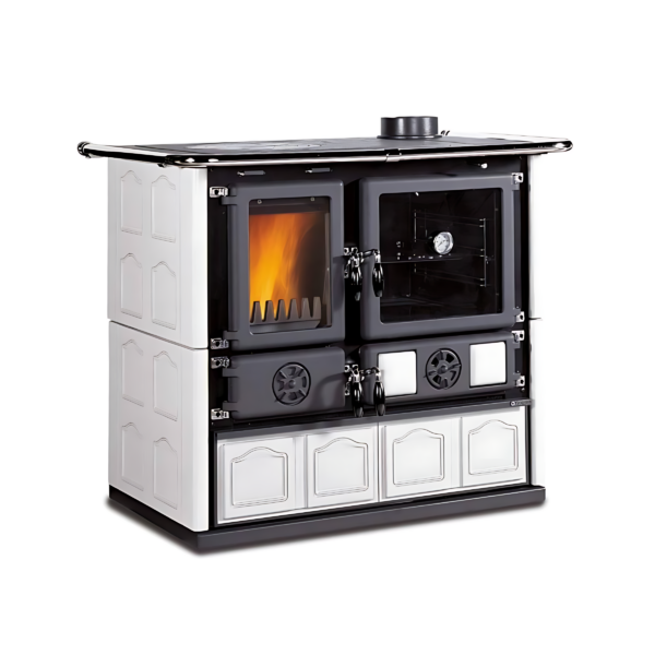Cuisinière à bois LA NORDICA Rosa 5.0 Maiolica Blanche 8.8kW