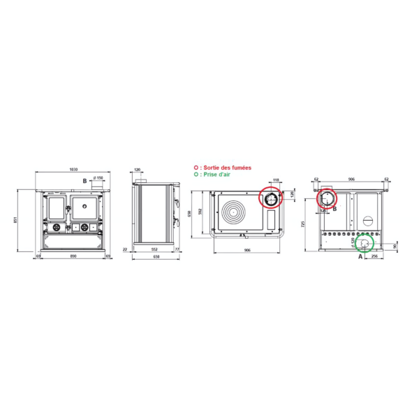 Cuisinière à bois LA NORDICA Rosa Steel 5.0 8.8kW