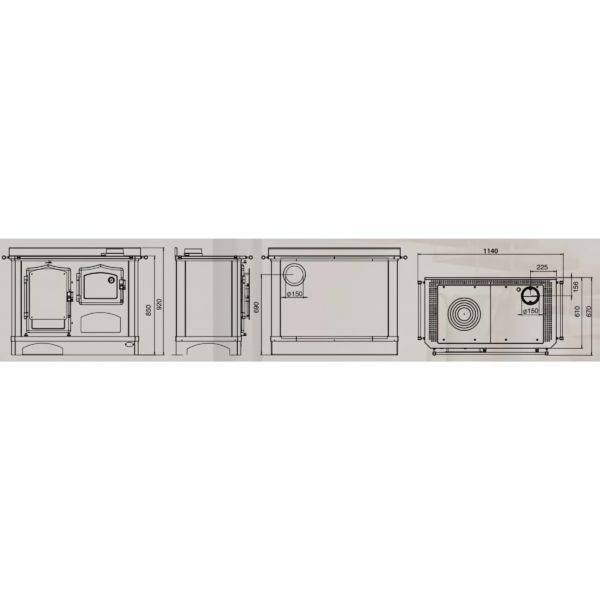 Cuisinière à bois LINCAR Deneris 9kW