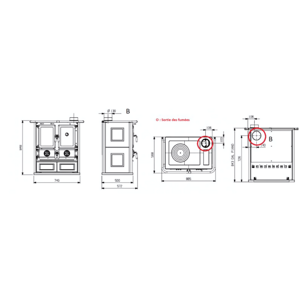 Cuisinière à bois en pierre LA NORDICA Rosetta 5.0 Pierre 7.9kW
