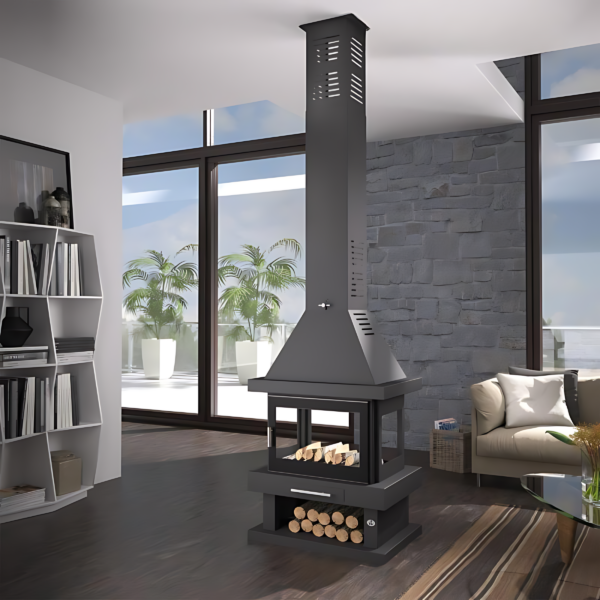 Poêle à bois cheminée 4 faces FIREMATIC Kingston 10.4kW