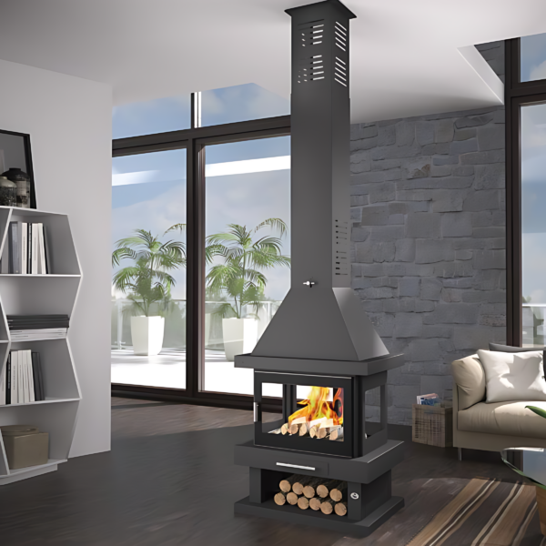 Poêle à bois cheminée 4 faces FIREMATIC Kingston 10.4kW