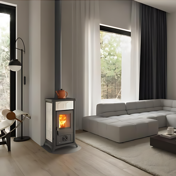 Poêle à bois en céramique LA NORDICA Gemma 6kW