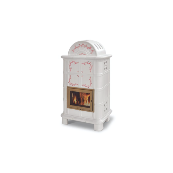 Poêle à bois en céramique ORIGINE PHEBO Diana-Dôme Décor 14kW