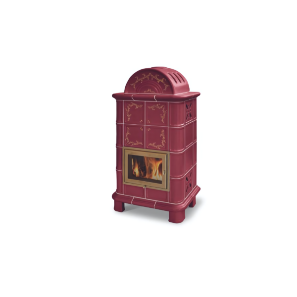 Poêle à bois en céramique ORIGINE PHEBO Diana-Dôme Décor 14kW