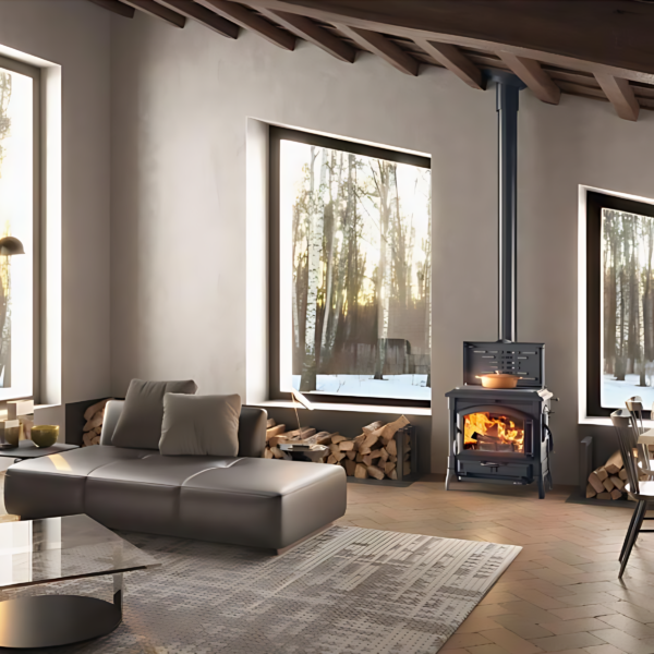 Poêle à bois en fonte LA NORDICA Isotta con cerchi Evo 11.9kW