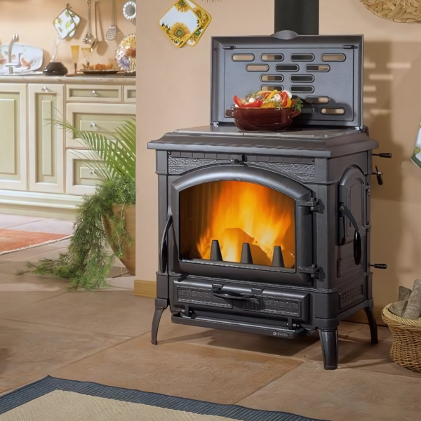 Poêle à bois en fonte LA NORDICA Isotta con cerchi Evo 11.9kW
