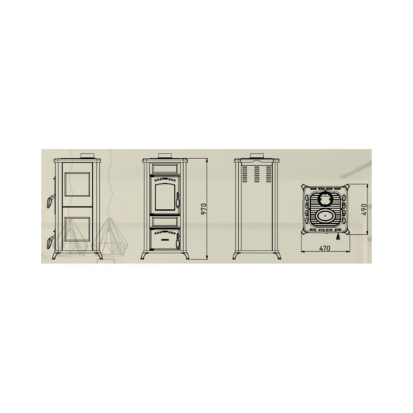 Poêle à bois en pierre LINCAR Alice 480AZ 6kW