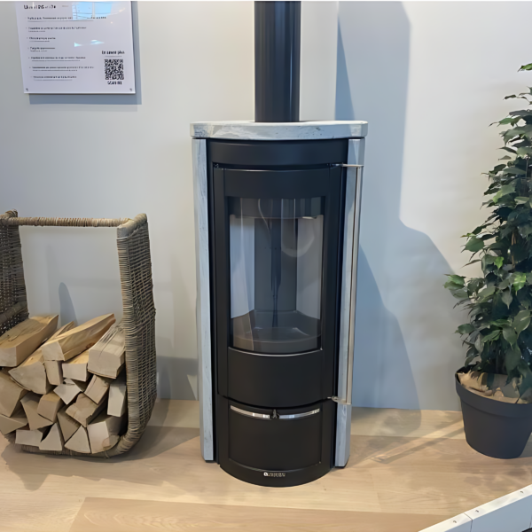 Poêle à bois en pierre raccordable LA NORDICA Liu Pietra 7.5kW