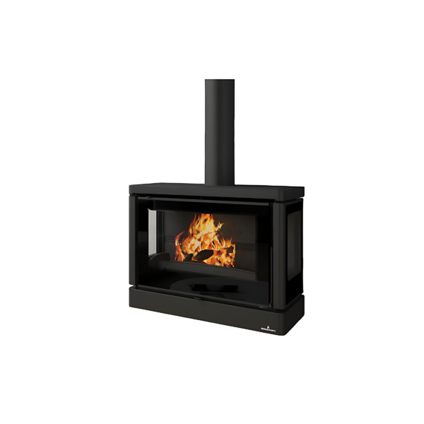 Poêle à bois suspendu ventilé raccordable 3 faces BRONPI Versailles C 10kW