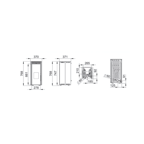 Poêle à granules sans électricité convection naturelle BRONPI Free 11kW