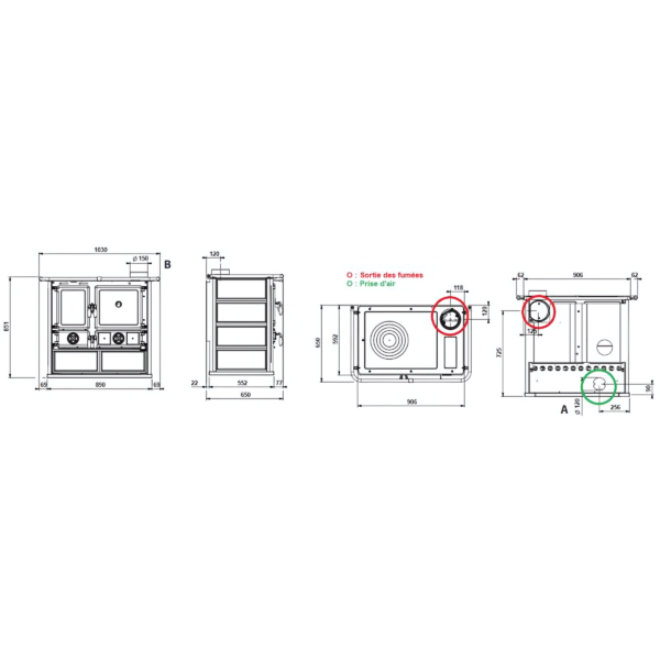 Cuisinière à bois LA NORDICA Rosa 5.0 Pierre 8.8 kW