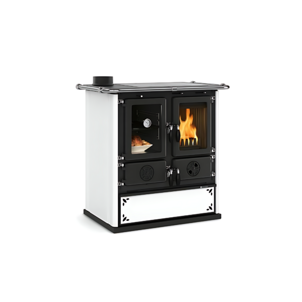 Cuisinière à bois LA NORDICA Rosetta Sinistra 5.0 Steel 7.9kW