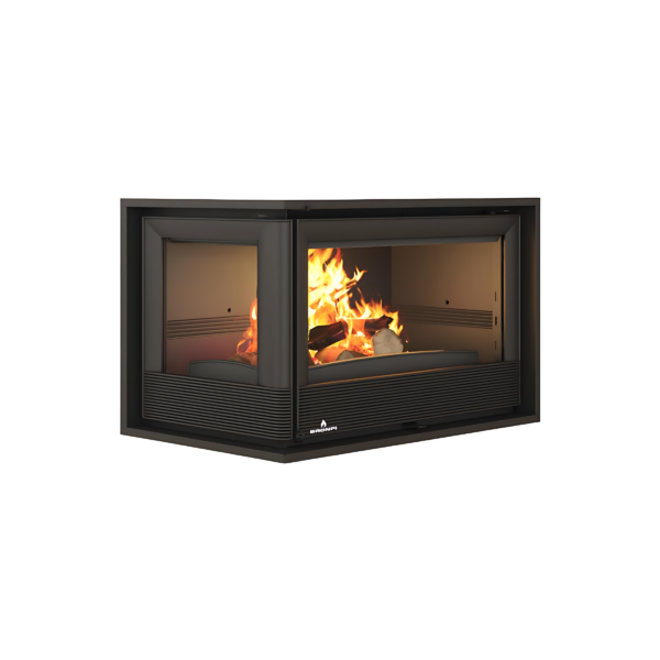 Insert à bois 2 faces ventilé canalisable BRONPI Paris 90 EI 13kW