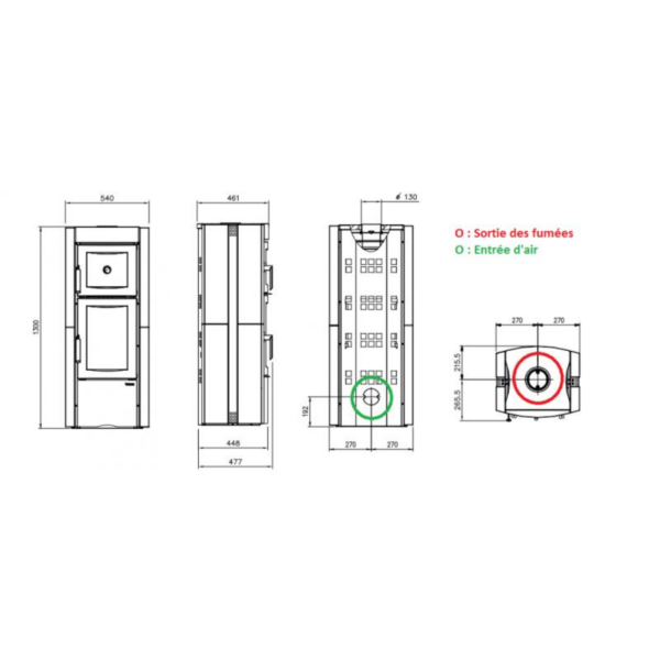 Poêle à bois avec four raccordable LA NORDICA Ester Forno Evo 8.2kW