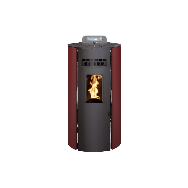 Poêle à Granulés Etanche EMAFLAM CALI Bordeaux 8,2 kW