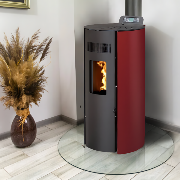 Poêle à Granulés Etanche EMAFLAM CALI Bordeaux 8,2 kW
