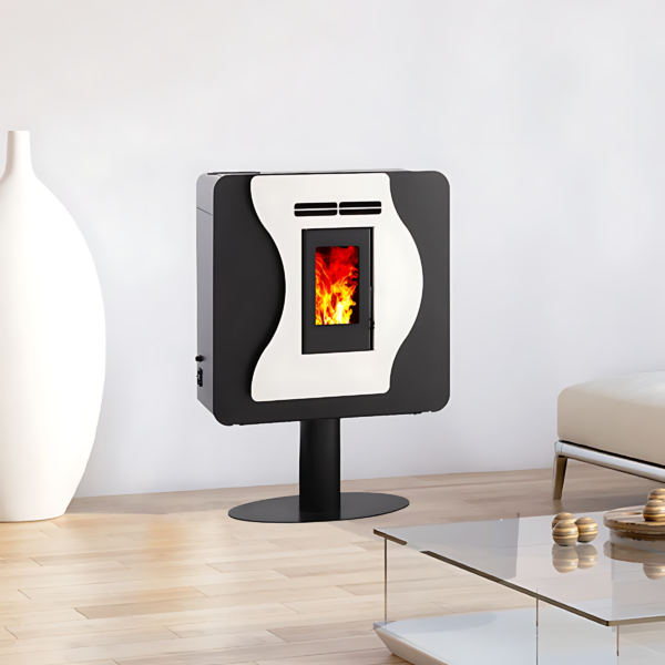 Poêle à Granulés Etanche EMAFLAM LUNA BLANC 5.6kW