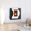 Poêle à Granulés Etanche EMAFLAM LUNA BLANC 5.6kW