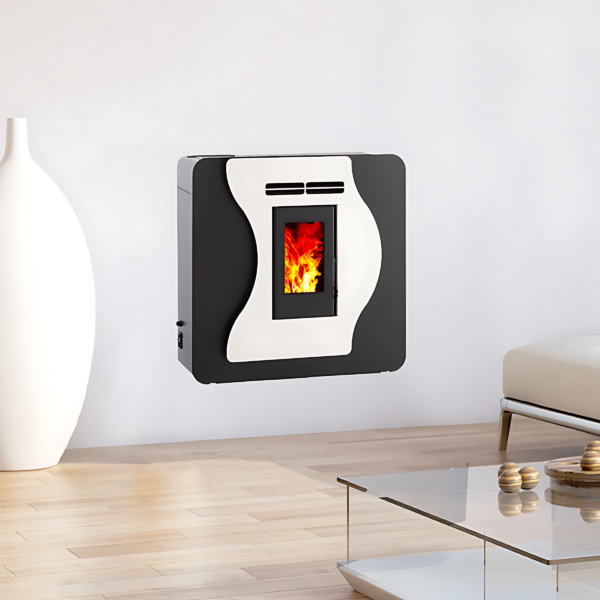 Poêle à Granulés Etanche EMAFLAM LUNA BLANC 5.6kW