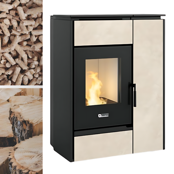 Poêle mixte hybride bois granules EXTRAFLAME / LA NORDICA Margaret 10 kW
