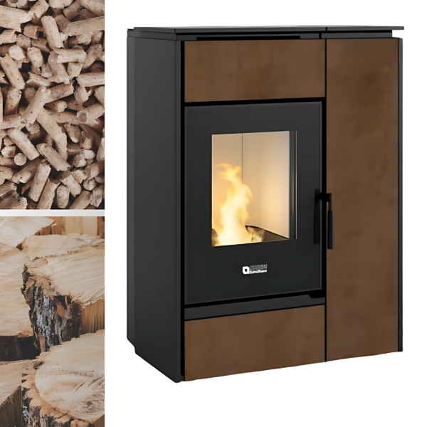 Poêle mixte hybride bois granules EXTRAFLAME / LA NORDICA Margaret 10 kW