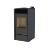 Poêle mixte hybride ventilé bois granules BRONPI Hybrid 10kW